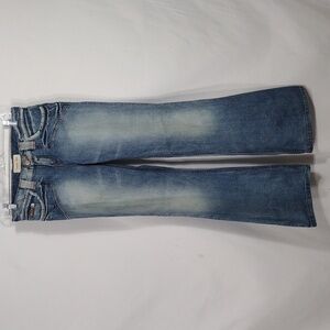 London Jean Premium Collection Light Wash wide leg jeans size 6